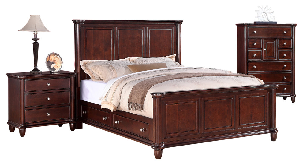 Gavin 3Piece Bedroom Set Traditional Bedroom Furniture Sets by