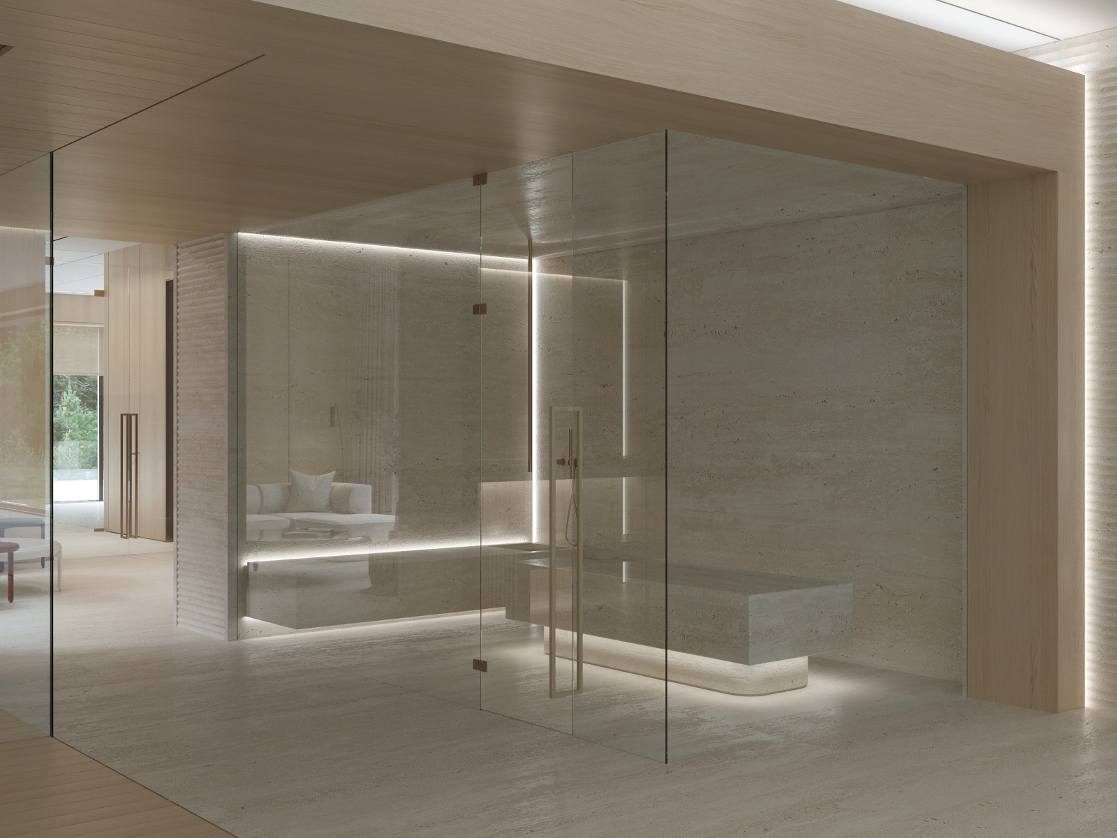 Интерьер СПА-2 в частной резиденции.