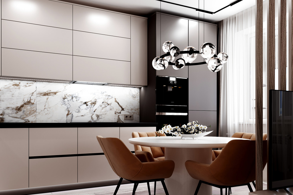 Светлый дизайн квартиры студии