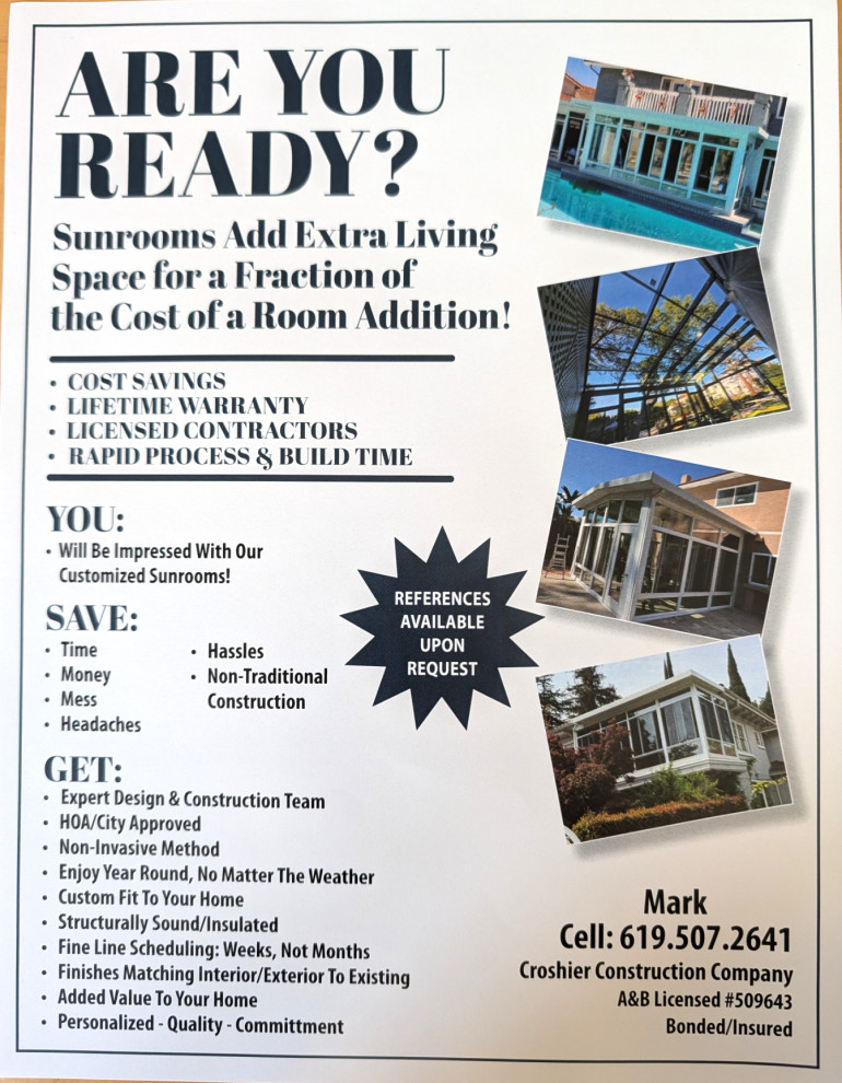 Sunrooms Add Extra Living Space!