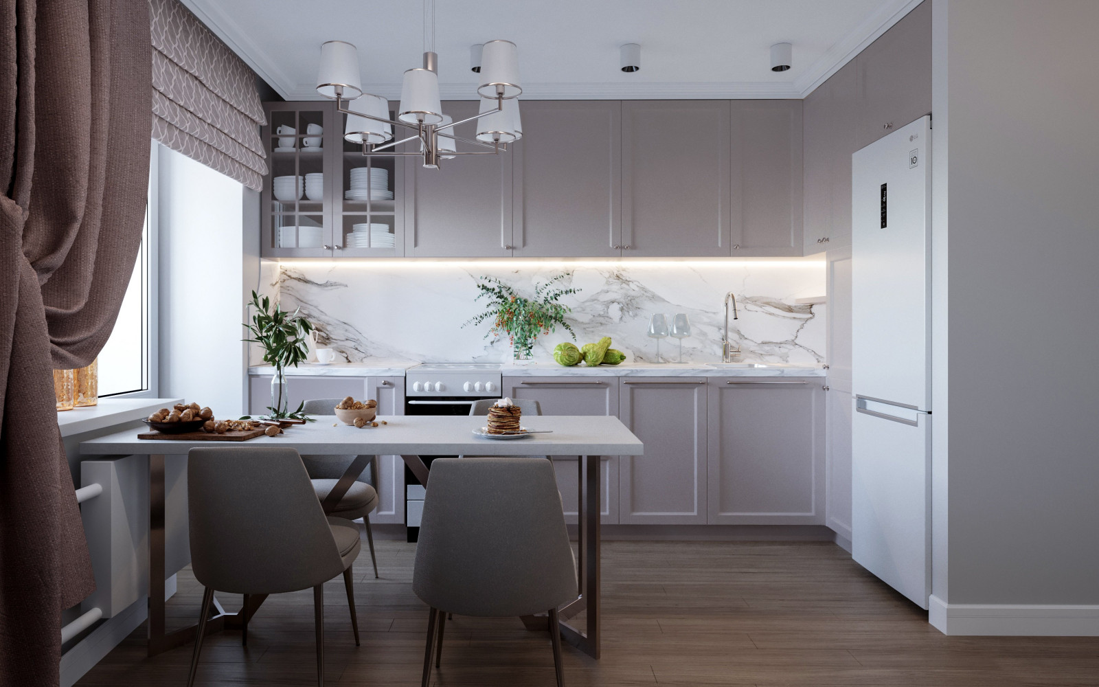 Дизайн проект квартиры "Пудра"