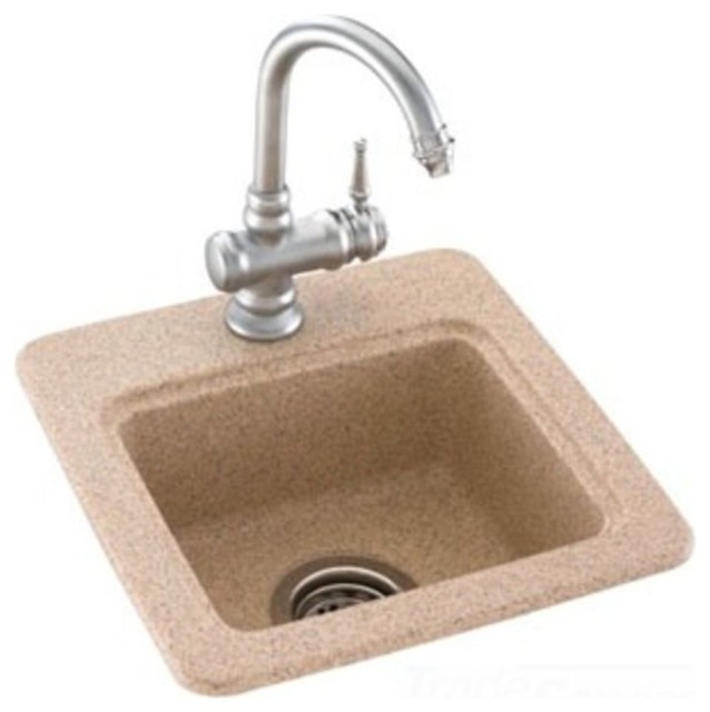Swanstone Bs1515018 Bisque 15"x15" DropIn Entertainment Sink