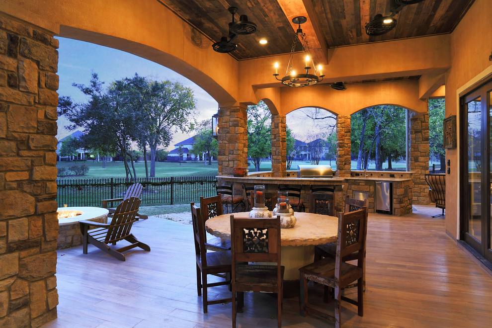 Country patio in Houston.