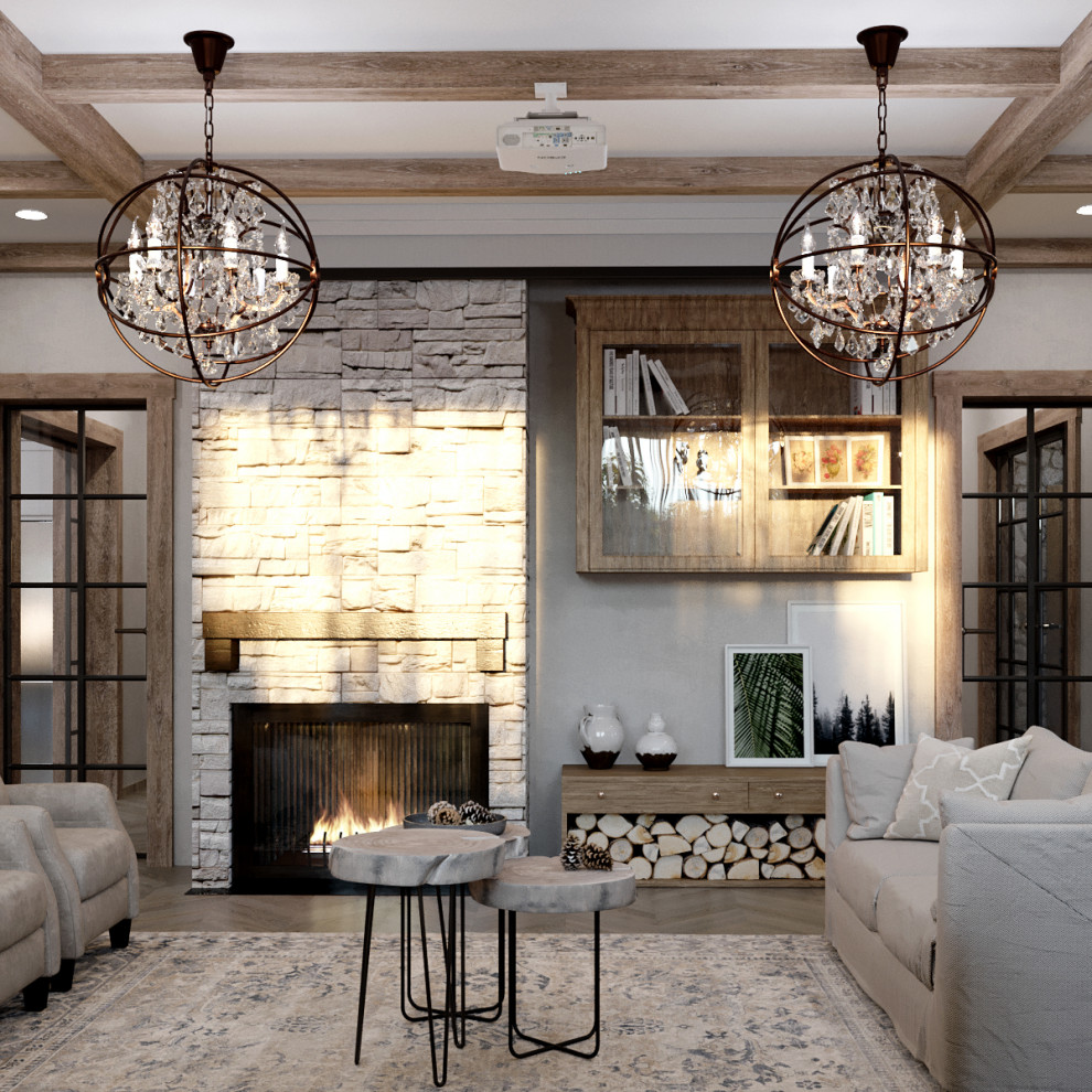 Интерьер загородного дома в стиле Шале