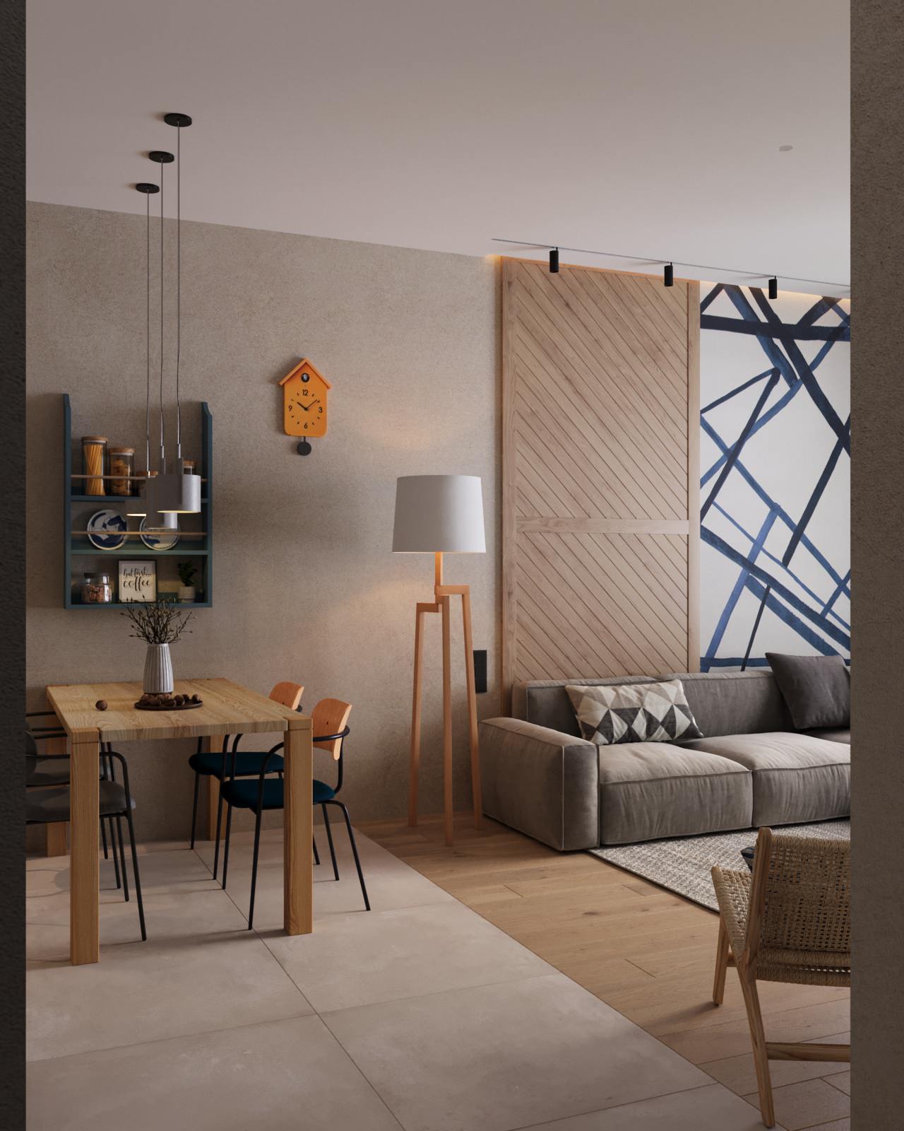 Проект однокомнатной квартиры в Санкт-Петербурге, очень самобытный