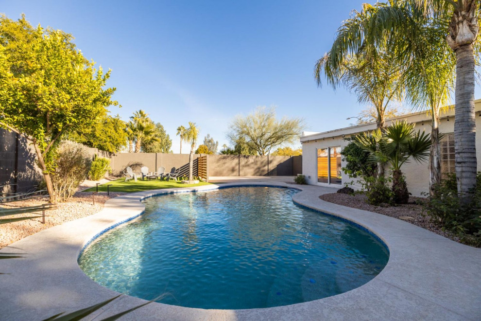 Inspiration for a transitional pool remodel in Phoenix