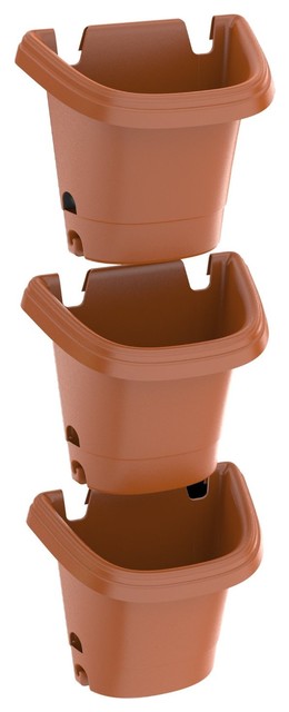 Bloem 3 Piece Hanging Garden Planter System Transitional Outdoor Pots And Planters By Bloem Houzz