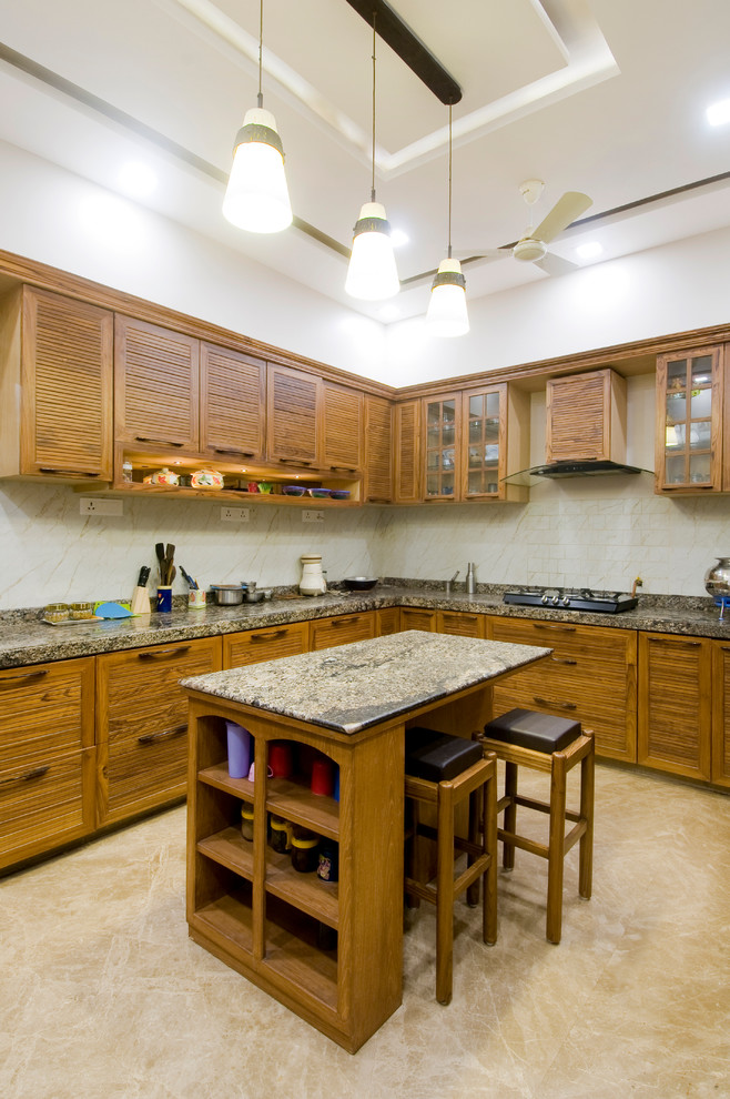 Design ideas for a contemporary kitchen in Kolkata.