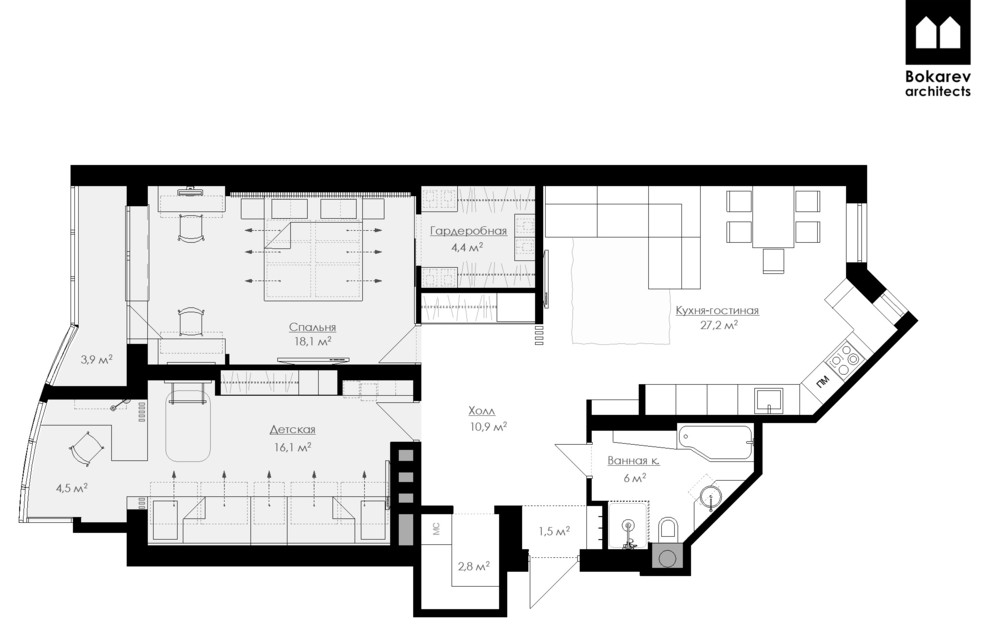 Квартира с головой оленя