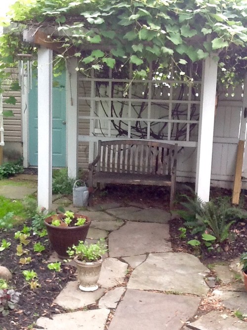 Garden Bench Should I Stain Paint Warm Teak Color Painting It The Same As Garage Door Or White Our House Is Over 100 Years Old So I Want To Keep That Feeling