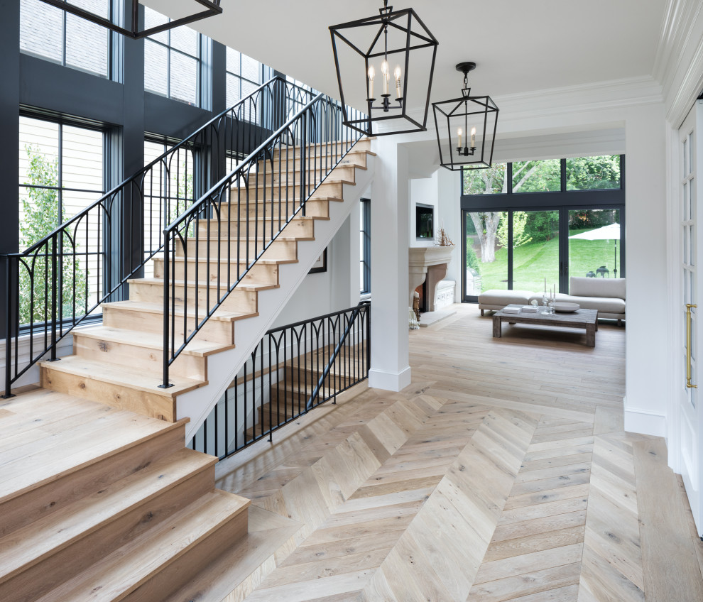 Inspiration for a transitional staircase in Minneapolis.
