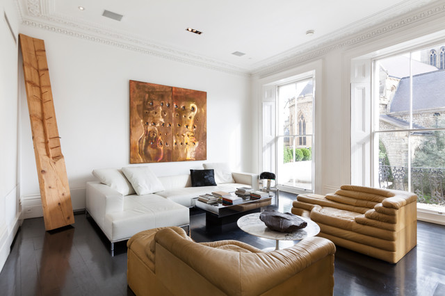 Notting Hill flat contemporary-living-room
