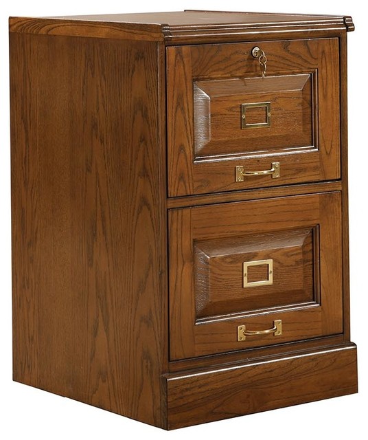 Coaster Palmetto Oak File Cabinet With 2 Drawer Transitional