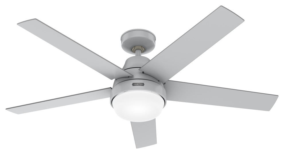 52" WiFi Aerodyne Dove Grey Ceiling Fan, LED Light Kit, Handheld