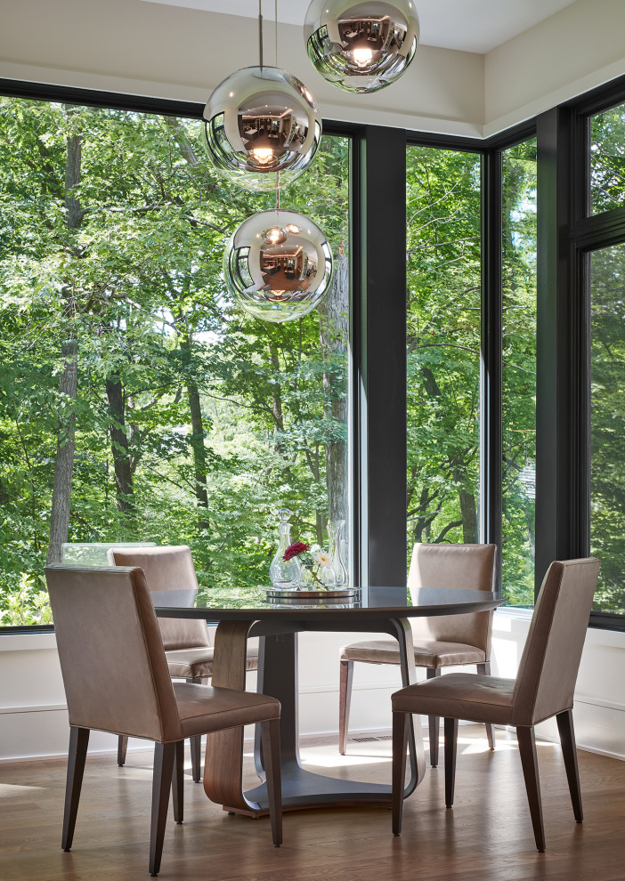 Example of a trendy dining room design in Chicago