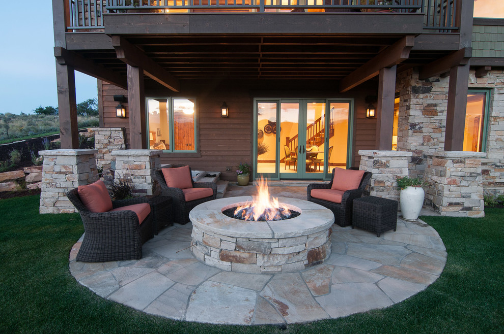 Traditional patio in Salt Lake City.
