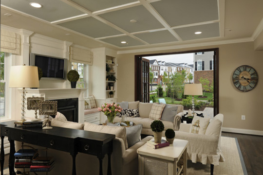 Inspiration for a modern family room in DC Metro.
