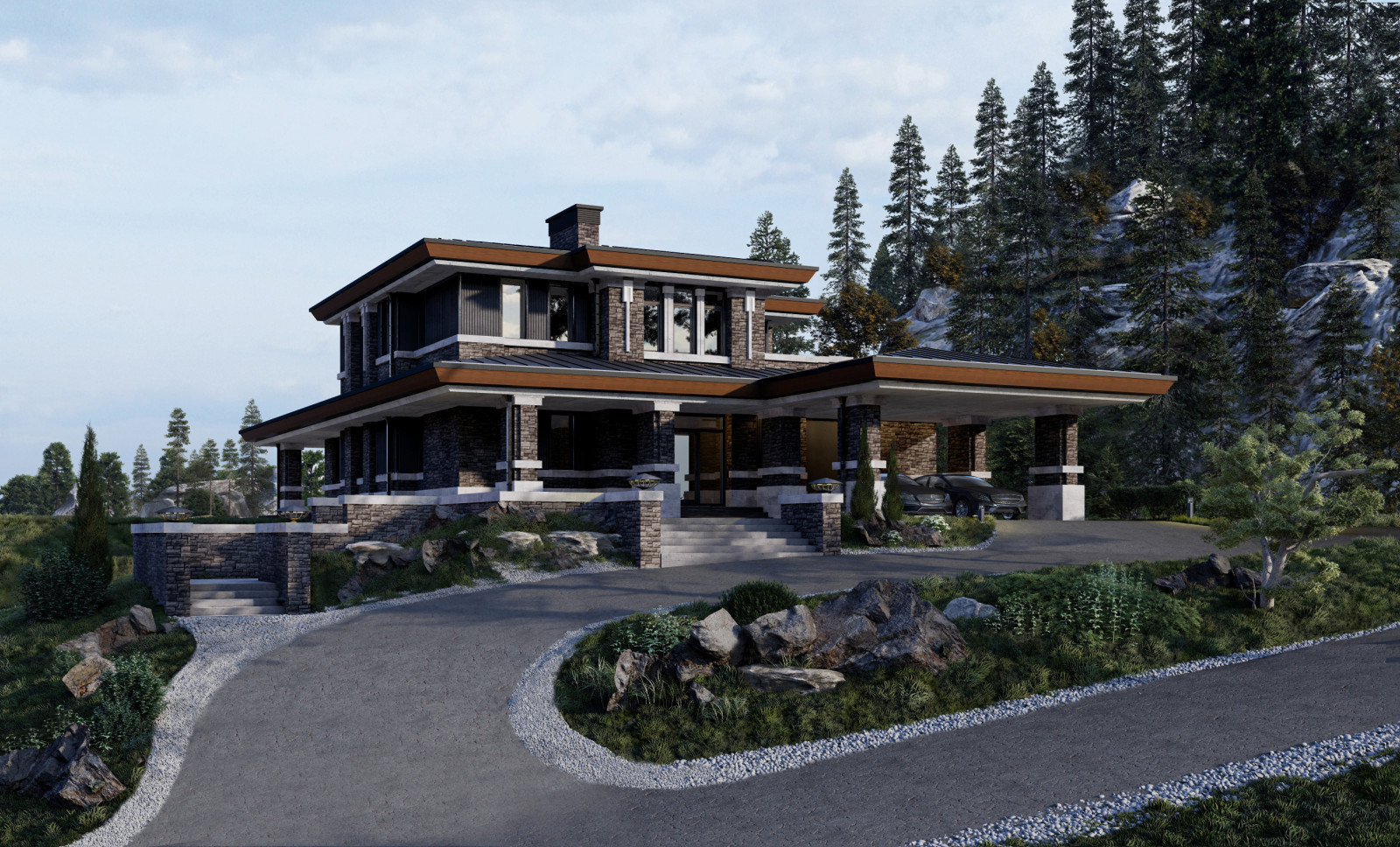 Вилла в стиле Ллойда Райта