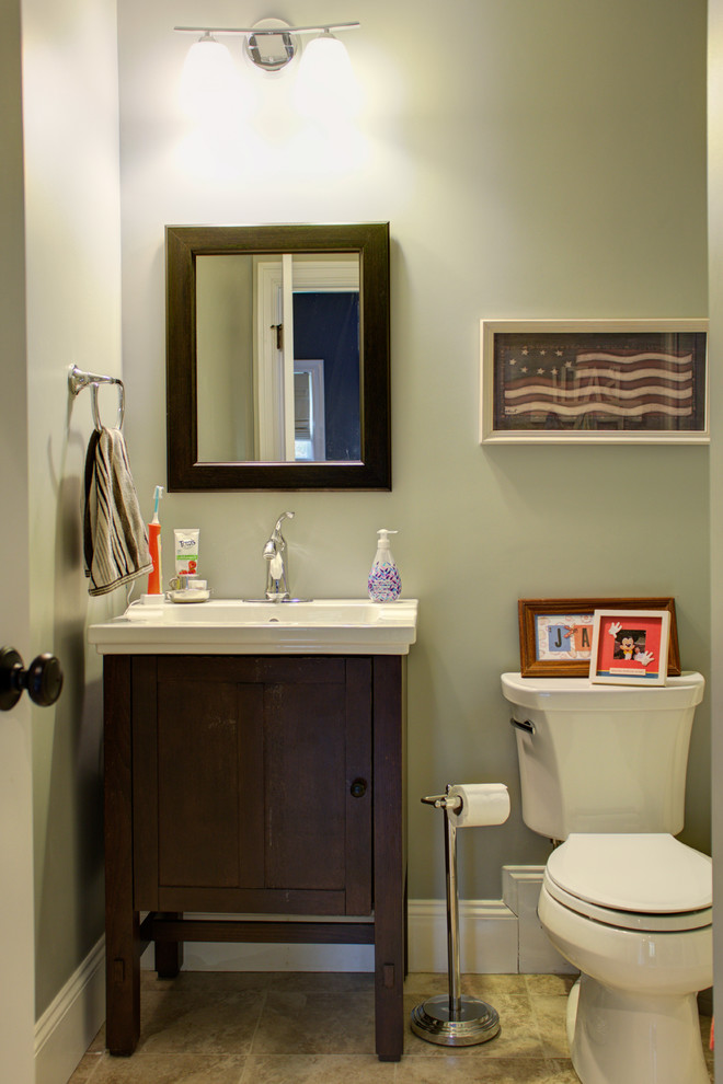 Inspiration for a transitional bathroom remodel in Boston