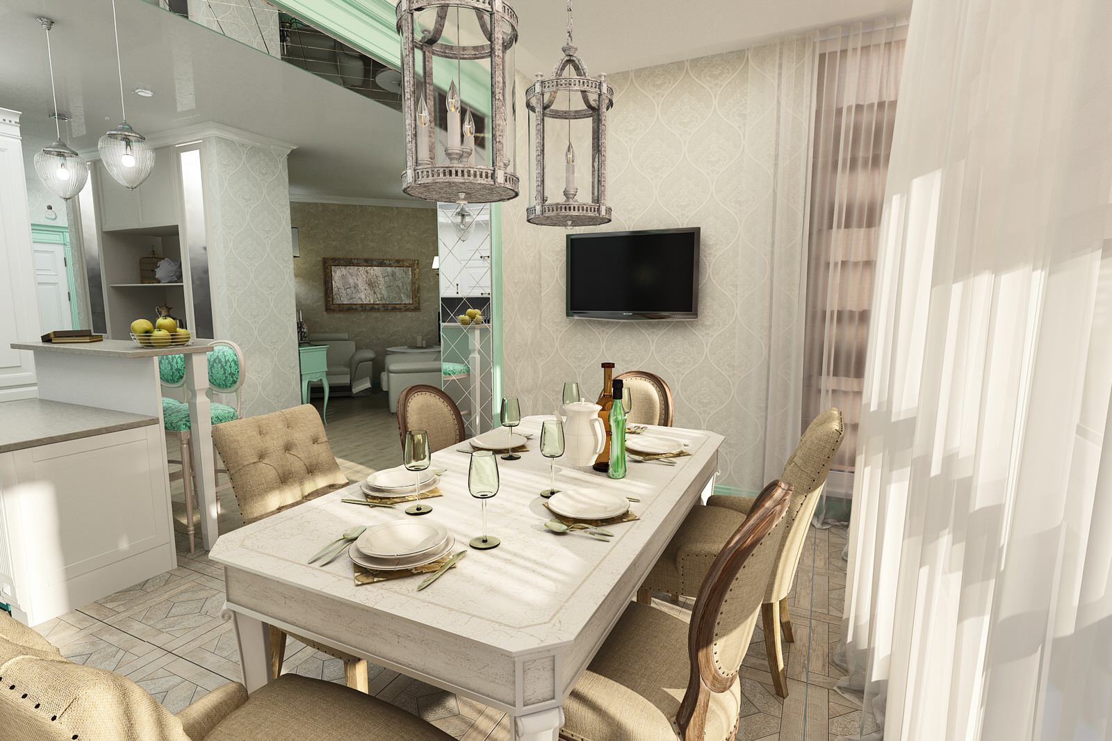 Дизайн интерьеров 3х комнатной квартиры.Классика.