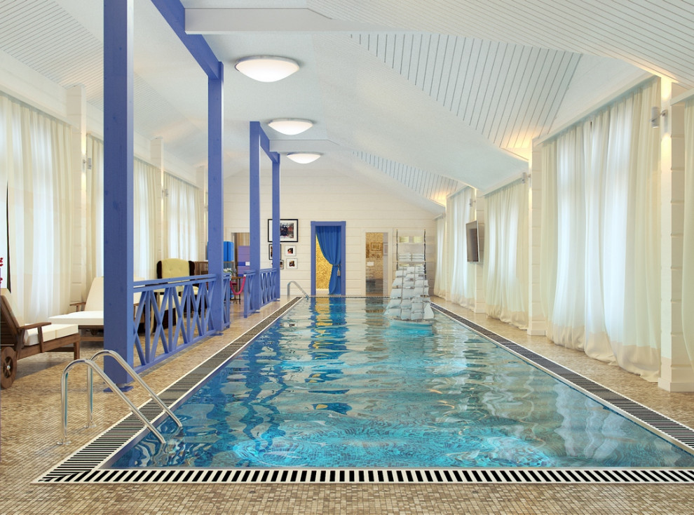 Бассейн при загородном доме в Николино