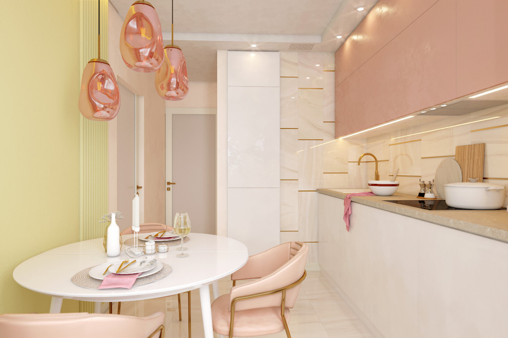 Розовая пудра - Однокомнатная квартира для женщины.