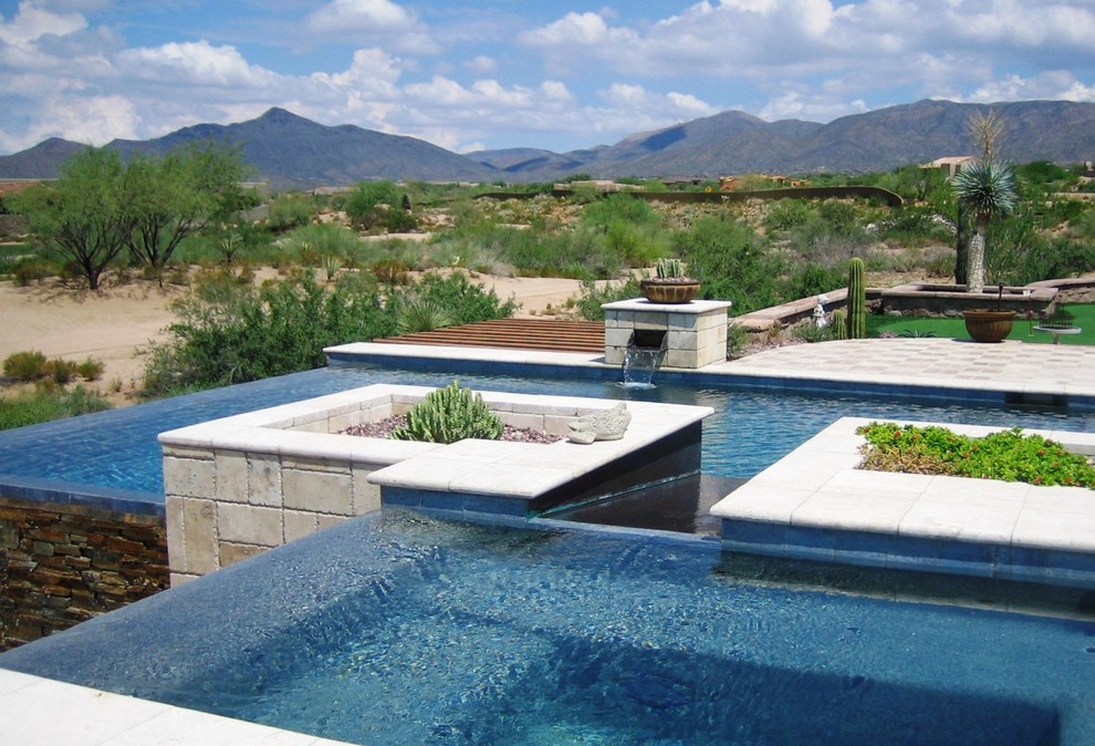 Mediterranean infinity pool in Phoenix.