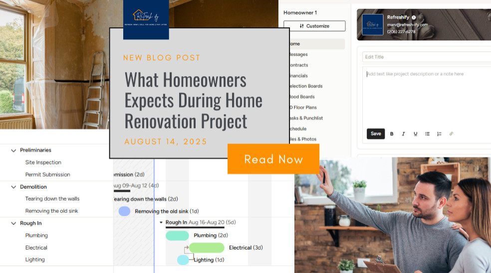 What Homeowners Expects during Home Improvement Projects with Refreshify