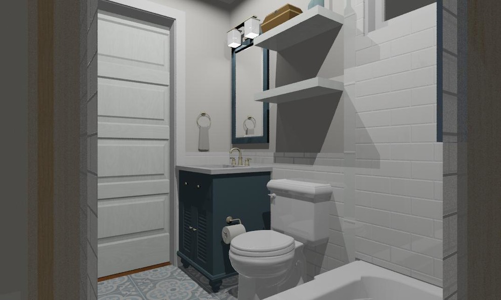 Master Bathroom - 3D rendering