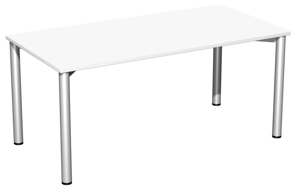 Flex Medium Rectangular Desk With Silver Legs