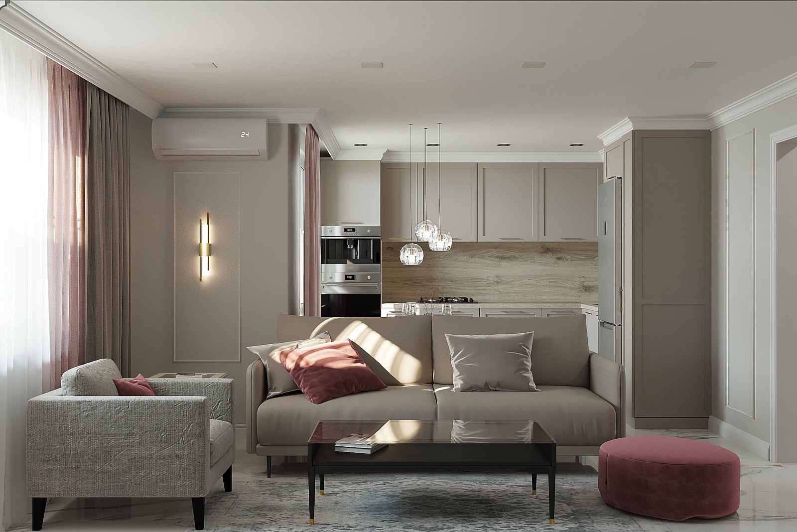 Трехкомнатная квартира для молодой девушки