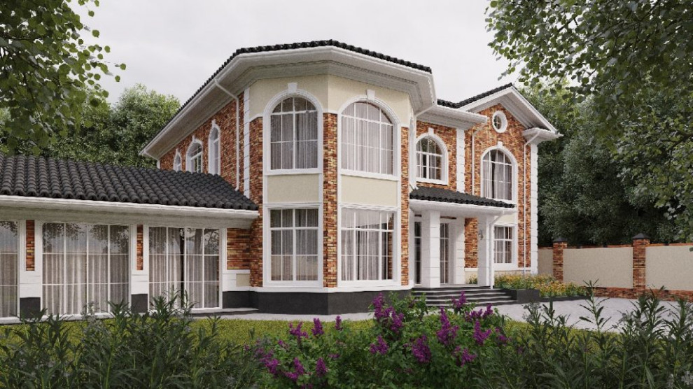 Проект дома с элементами классической архитектуры