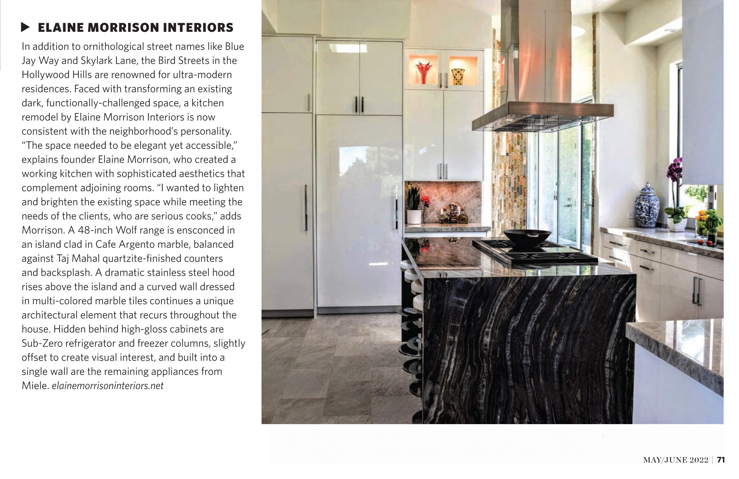 My Contemporary Kitchen Remodel Featured In California Homes Magazine - May 2022
