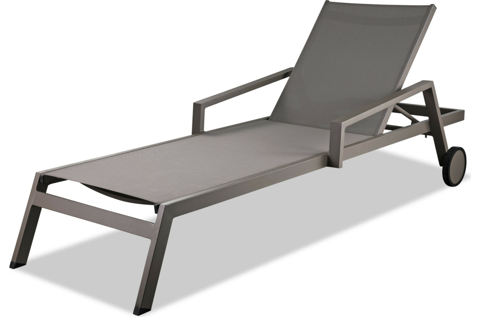 Bondi Outdoor Chaise Lounge (Set of 2) Contemporary Outdoor Chaise