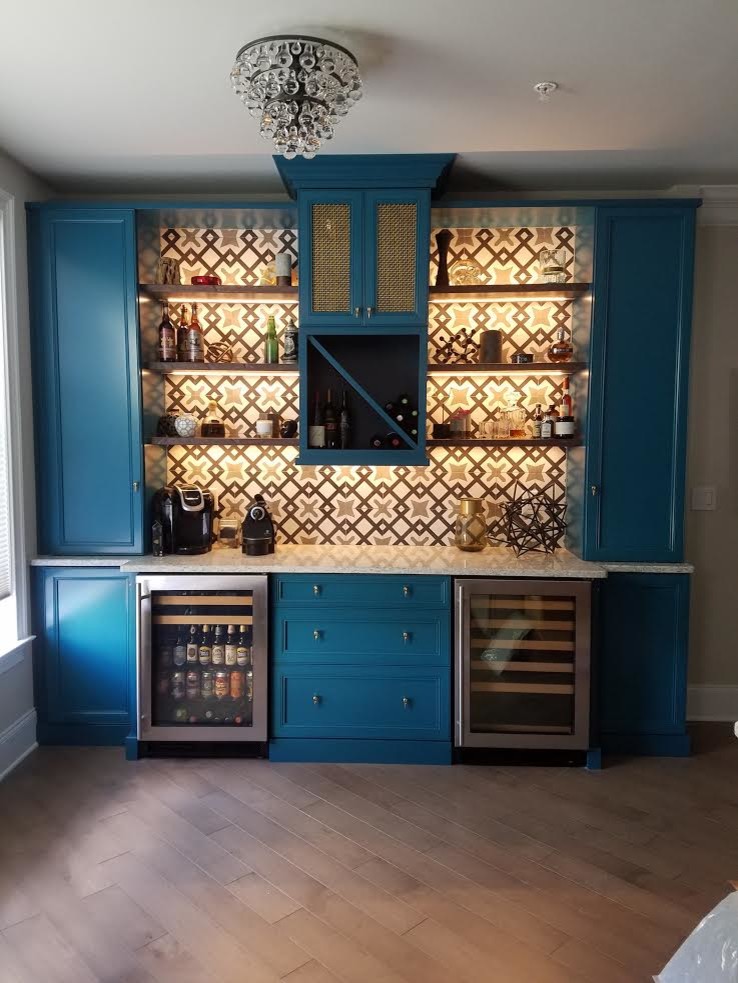Tew Boling Butler's Pantry Transitional Home Bar San Diego by