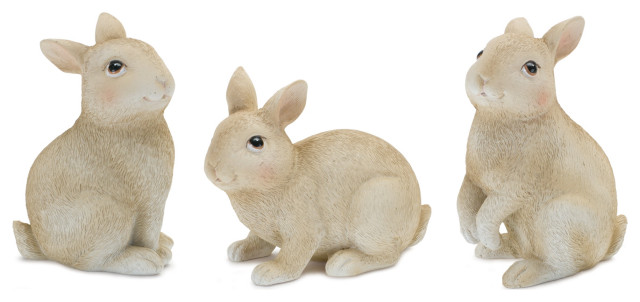 Mini Bunny Rabbit Figurine, 12-Piece Set - Farmhouse - Decorative Objects And Figurines - by ...