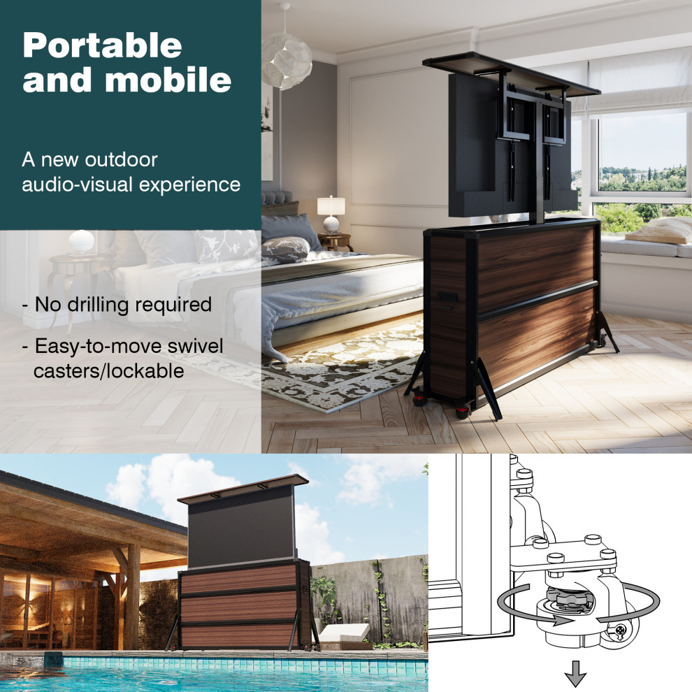 Outdoor TV lift cabinet—CEDIA Expo