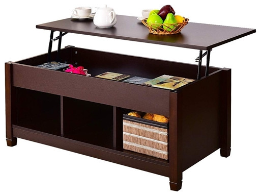 Beautiful Lift Top Coffee Table With, Sicily Coffee Table With Lift Top And Casters Beige