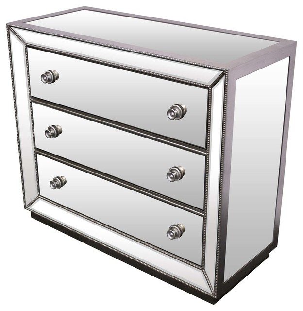 Special Edition Jameson 3 Drawer Chest, Mirrored Dresser Chest Drawers
