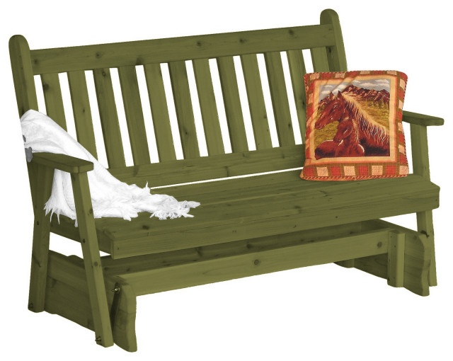 Cedar Traditional English Glider, 4 Foot Transitional Outdoor