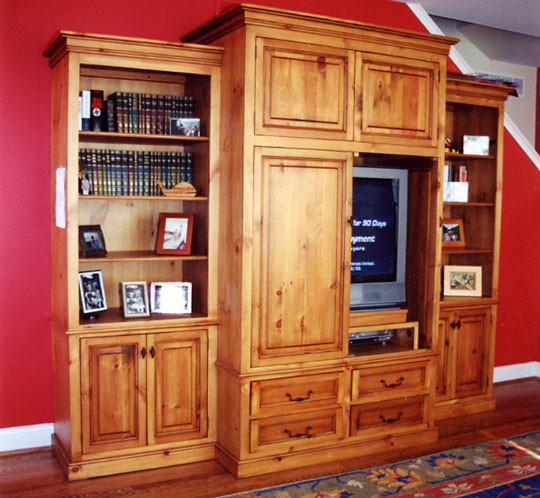Knotty Pine Portable Tv Cabinet Traditional Philadelphia By