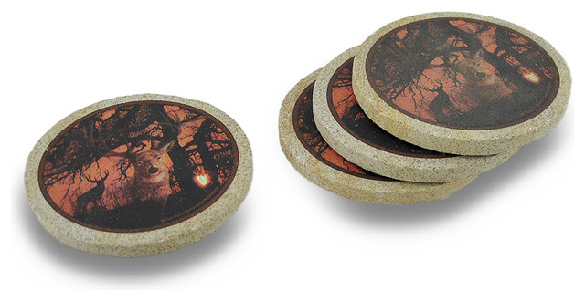 Thirstystone Silhouettes of Autumn Coasters, Set of 4