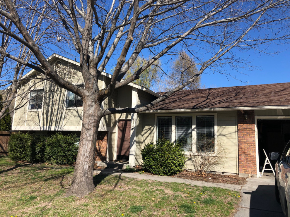 Exterior Paint Ideas Split level with Brick paint brick or not?