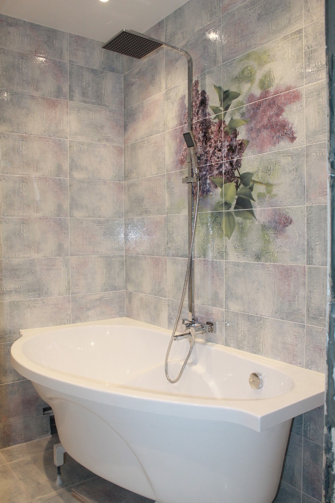 Квартира в стиле современной классики в фиолетовых тонах