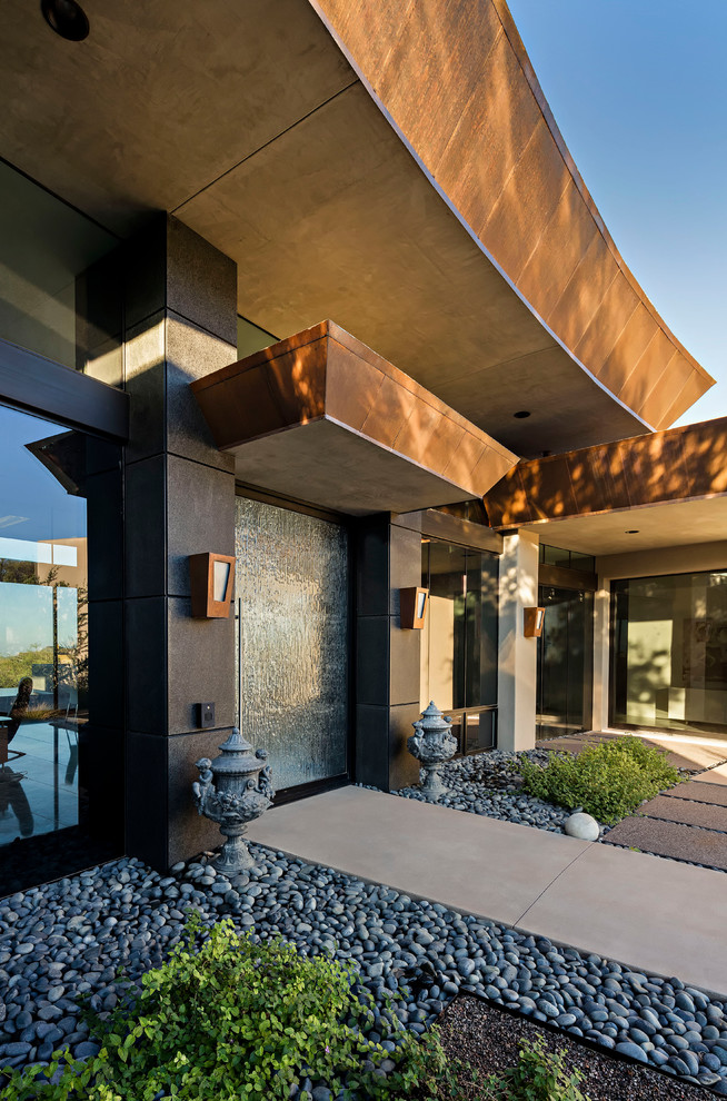 Inspiration for a contemporary entryway remodel in Phoenix