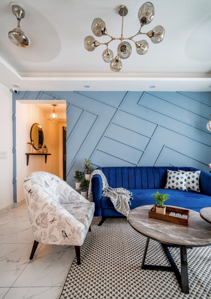 Inspiration for a contemporary living room in Delhi.