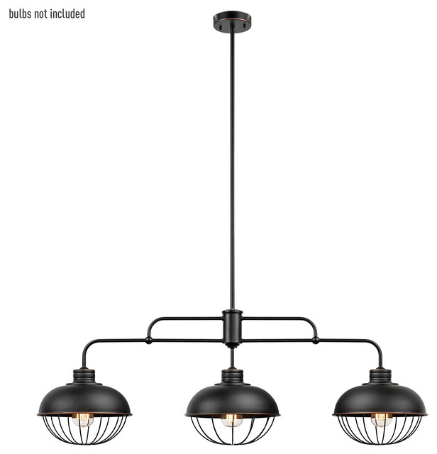 Elior 3 Light Oil Rubbed Bronze Caged Pendant Elior 3 Light Oil Rubbed Bronze Caged Pendant