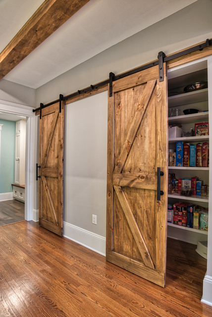Sliding Barn Doors for the Pantry country-cucina