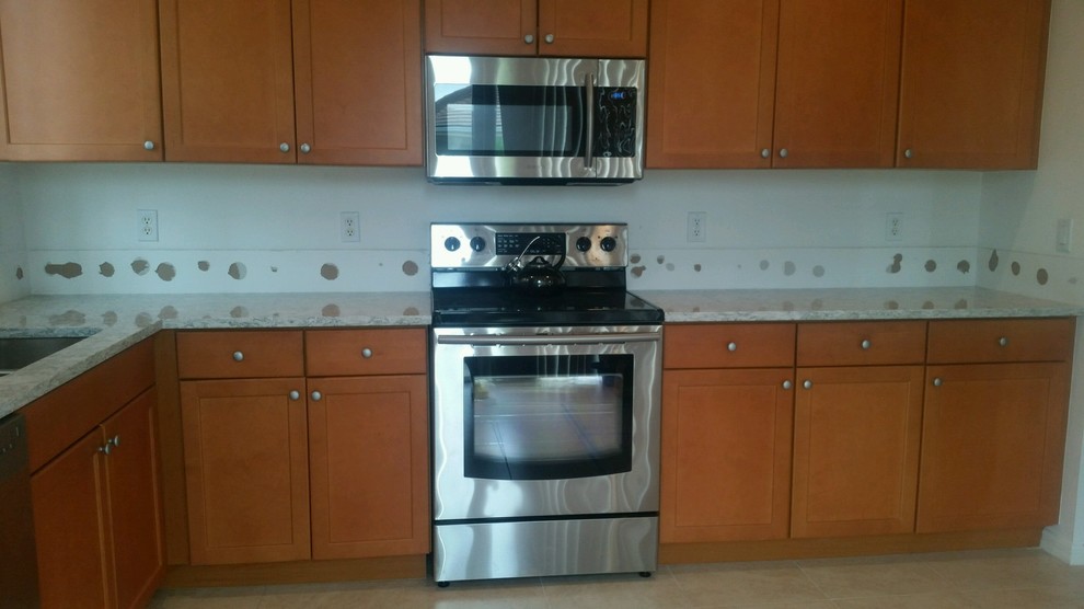 Brett's Painted kitchen Sea Pearl White