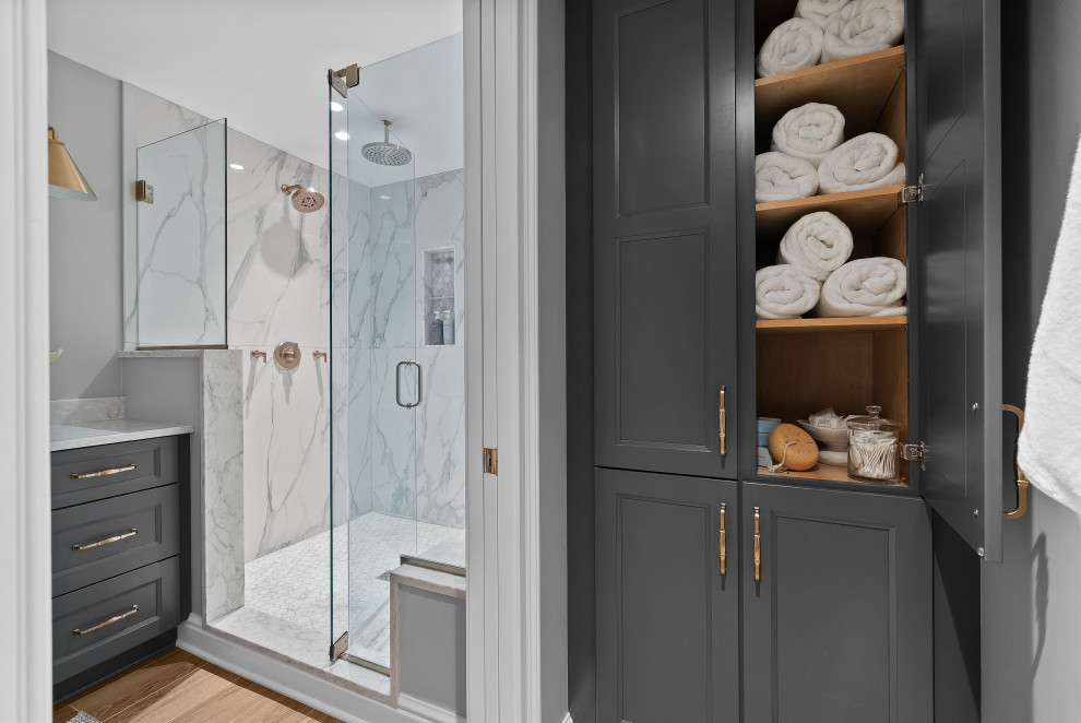Custom Linen Cabinet | Bathroom Storage Design